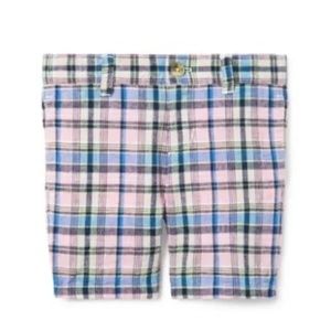Janie and Jack Boy Plaid Adjustable Waist Shorts 2T